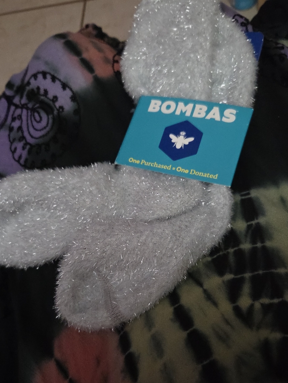 Silver Socks Fuzzy Super Soft NWT